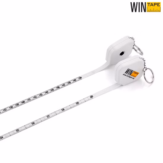 手作りの60インチ四方巻尺、キーリング付き