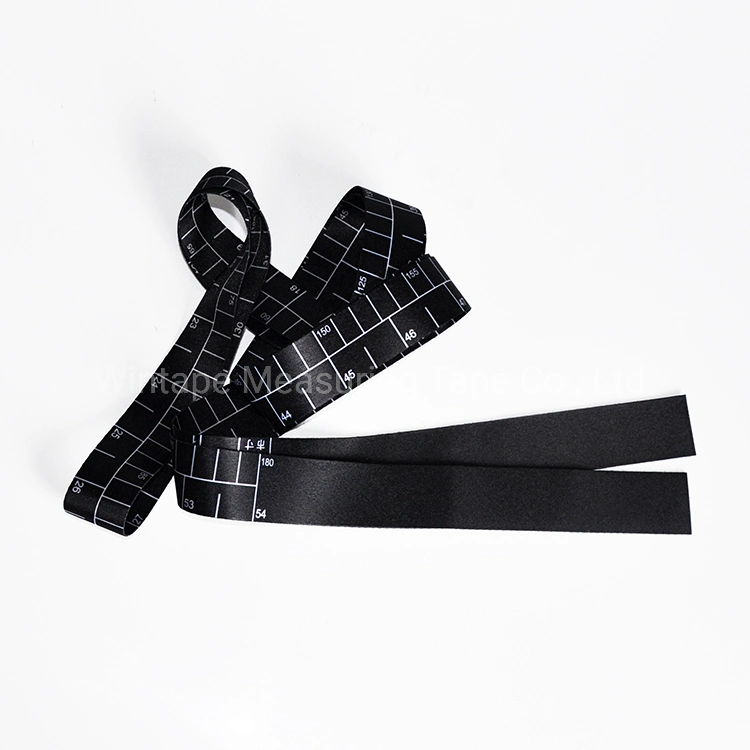 Soft Cool Black Polyester Ribbon Custom Measuring Band